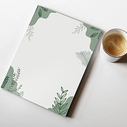 Modern A4 Size Notebook (Green Leaf)