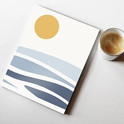 Modern A4 Size Notebook (Sunset).