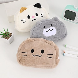 Cute Plush Cat Pencil Pouch