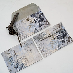 5 Pcs Botanical Whisper Envelope Set