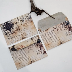 5 Pcs Compass Script Envelope Set
