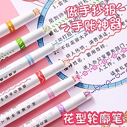 3 Patterned Highlighter Line Drawing Color Marker