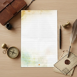 Happy Valentine’s Soft Pastel Card With Envelope