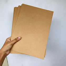 10 PCS A4 Size Both Side Blank Brown Craft Card