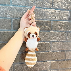 Plush Brown Raccoon Pendant