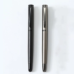 Titanium Alloy Stripes Metal Signature Gel Pen