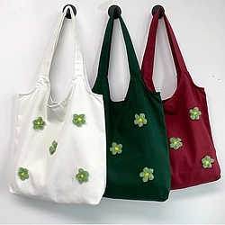 Small Fresh Literary Flower Canvas Tote Bag