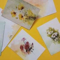 Flower Series Greeting Card With Envelope